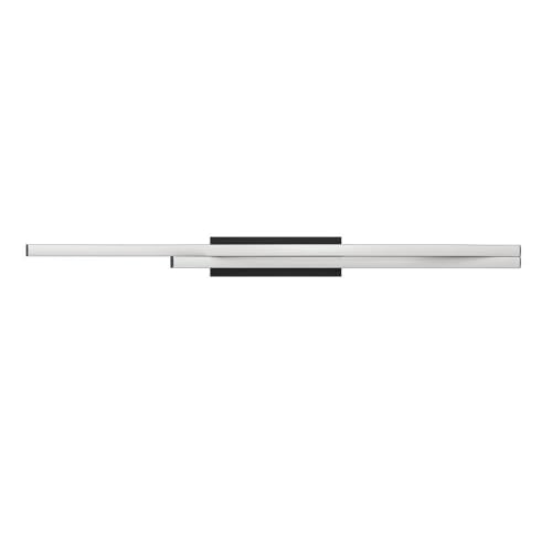 EGLO LED Deckenlampe Grisolia, geschwungene Deckenleuchte, Wohnzimmerlampe aus Metall und Kunststoff in Schwarz, neutralweiß, L 84,9 cm von EGLO