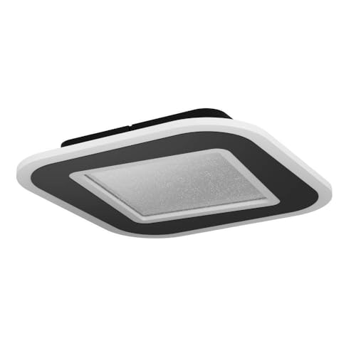 EGLO LED Deckenlampe Macchioni, Kristall Deckenleuchte mit Fernbedienung, dimmbare Aufbauleuchte, Küchenlampe aus Metall und Kunststoff in Schwarz, warmweiß-kaltweiß, 38x38 cm EGLO LED Deckenlampe Macchioni, Kristall Deckenleuchte mit Fernbedienung, dimmbare Aufbauleuchte, Küchenlampe aus Metall und Kunststoff in Schwarz, warmweiß-kaltweiß, 38x38 cm von EGLO
