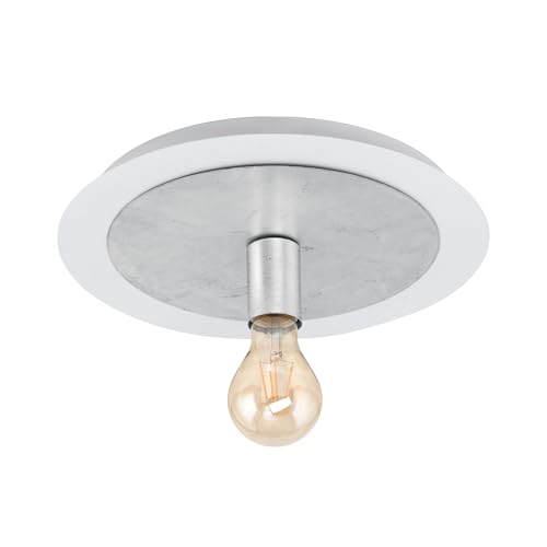 EGLO LED Deckenlampe Passano, Deckenleuchte, Stahl in weiss, silber, E27 Fassung von EGLO