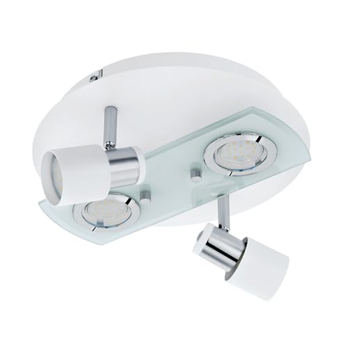 EGLO LED Deckenlampe Pawedo 1, Deckenleuchte, Stahl in weiss, chrom, Glas in weiss, klar GU10 Fassung EGLO LED Deckenlampe Pawedo 1, Deckenleuchte, Stahl in weiss, chrom, Glas in weiss, klar GU10 Fassung von EGLO