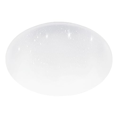EGLO LED Deckenlampe Pogliola, Deckenleuchte mit Kristall-Effekt und Dip Switch, Lampe Decke Küche, Metall und Kunststoff in Weiß, warmweiß, neutralweiß, kaltweiß, Ø 43 cm EGLO LED Deckenlampe Pogliola, Deckenleuchte mit Kristall-Effekt und Dip Switch, Lampe Decke Küche, Metall und Kunststoff in Weiß, warmweiß, neutralweiß, kaltweiß, Ø 43 cm von EGLO