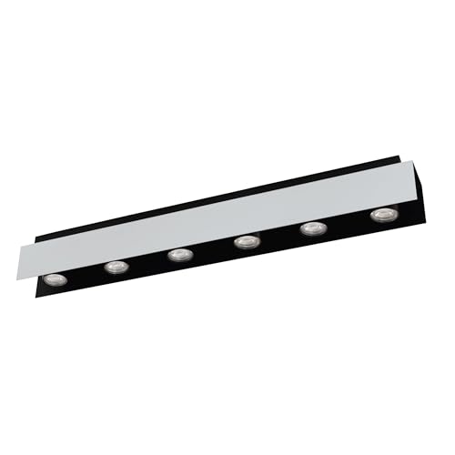 EGLO LED Deckenlampe Viserba, Deckenleuchte, Stahl in weissaluminium, schwarz, GU10 Fassung EGLO LED Deckenlampe Viserba, Deckenleuchte, Stahl in weissaluminium, schwarz, GU10 Fassung von EGLO