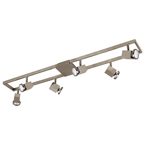 EGLO LED Deckenlampe Zeraco, 6 flammige Deckenleuchte, Deckenstrahler aus Metall, Kunststoff, Wohnzimmerlampe in Silber, Spots inkl. GU10 Leuchtmittel, warmweiß EGLO LED Deckenlampe Zeraco, 6 flammige Deckenleuchte, Deckenstrahler aus Metall, Kunststoff, Wohnzimmerlampe in Silber, Spots inkl. GU10 Leuchtmittel, warmweiß von EGLO