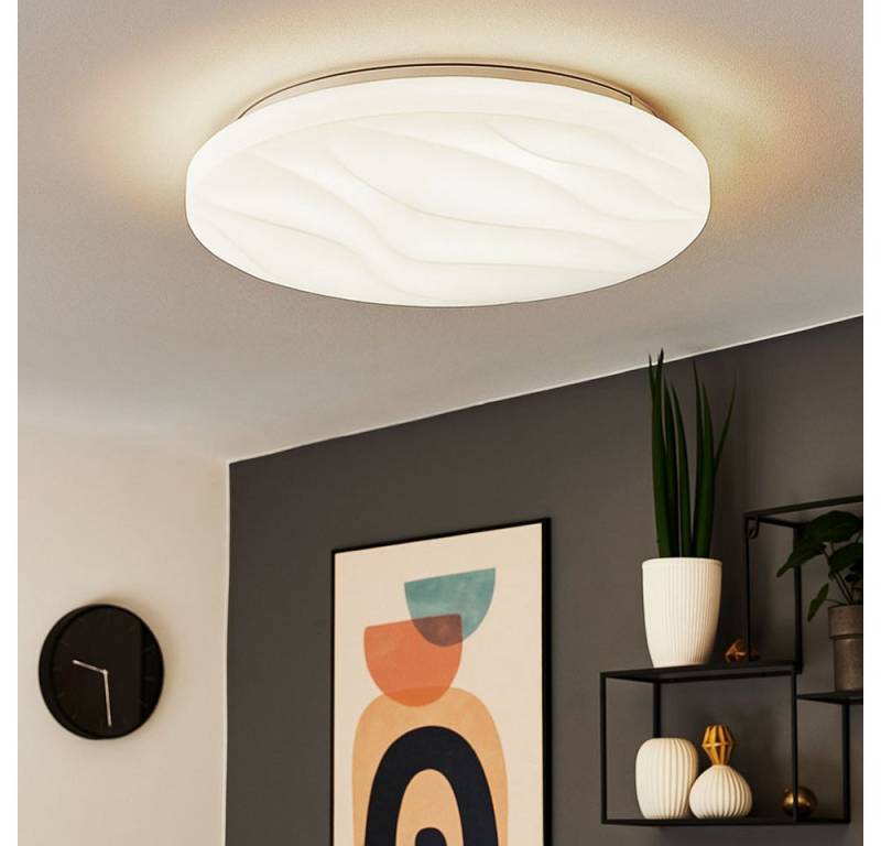 EGLO LED Deckenleuchte, LED-Leuchtmittel fest verbaut, Warmweiß, Deckenleuchte Deckenlampe Flurlampe rund LED D 33 cm von EGLO