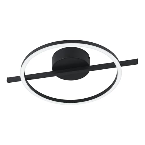 EGLO LED Deckenleuchte Amandolo, ringförmige Deckenlampe dimmbar mit Fernbedienung, geometrische Deckenbeleuchtung aus Metall in Schwarz, warmweiß-kaltweiß, RGB Backlight EGLO LED Deckenleuchte Amandolo, ringförmige Deckenlampe dimmbar mit Fernbedienung, geometrische Deckenbeleuchtung aus Metall in Schwarz, warmweiß-kaltweiß, RGB Backlight von EGLO