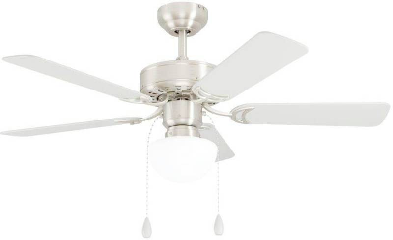 EGLO LED Deckenleuchte CADIZ Deckenventilator, Ventilatorfunktion, Leuchtmittel wechselbar, Deckenlampe, Ventilator mit Licht, Wendeflügel, Zugkette, Ø 107 cm von EGLO