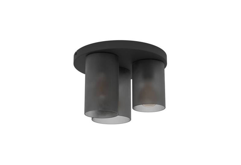 EGLO LED Deckenleuchte Colomera, Leuchtmittel exklusive, Wand-/Deckenleuchte - H24 x Ø35 cm - schwarz - 3X40W exkl. von EGLO
