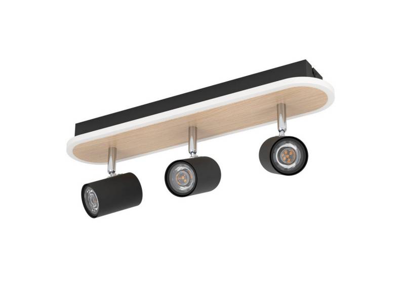 EGLO LED Deckenleuchte Eglo LED Deckenleuchte Rimbocchi 3x6W, schwarz, Inkl. Leuchtmittel, Nicht dimmbar nicht Smart Home-fähig ohne Bewegungsmelder von EGLO