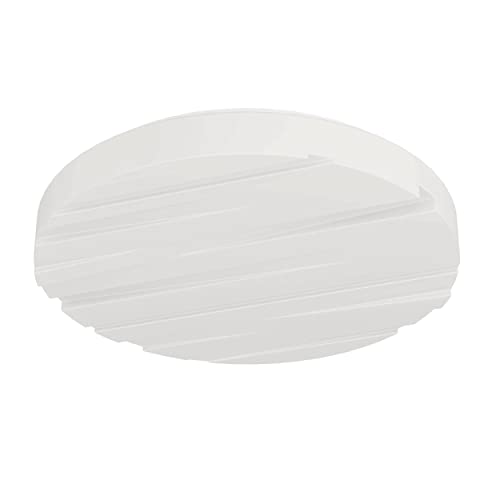 EGLO LED Deckenleuchte Ferentino, runde Deckenlampe mit Dekor, Lampe Decke aus Kunststoff und Metall in weiß, Deckenbeleuchtung warmweiß, Ø 28 cm von EGLO