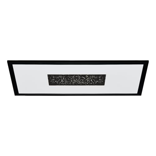 EGLO LED Deckenleuchte Marmorata, Deckenlampe mit Kristall-Effekt, Licht-Zonen einstellbar per Lichtschalter, Deckenbeleuchtung aus Metall in Schwarz und Kunststoff in Weiß, 60 x 30 cm EGLO LED Deckenleuchte Marmorata, Deckenlampe mit Kristall-Effekt, Licht-Zonen einstellbar per Lichtschalter, Deckenbeleuchtung aus Metall in Schwarz und Kunststoff in Weiß, 60 x 30 cm von EGLO
