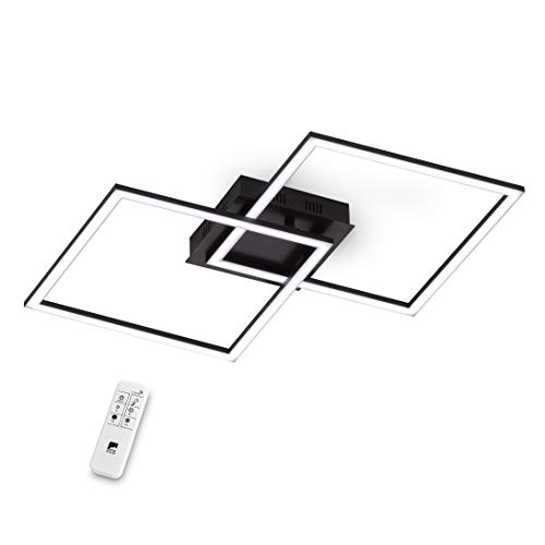 EGLO LED Deckenleuchte Palmaves 1, 2 flammige Deckenlampe aus Aluminium, Stahl, Kunststoff, Schwarz, Weiß mit Fernbedienung, Lichtfarbe warmweiß – kaltweiß, Nachtlicht, dimmbar EGLO LED Deckenleuchte Palmaves 1, 2 flammige Deckenlampe aus Aluminium, Stahl, Kunststoff, Schwarz, Weiß mit Fernbedienung, Lichtfarbe warmweiß – kaltweiß, Nachtlicht, dimmbar von EGLO