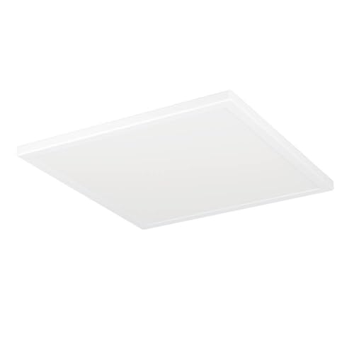 EGLO LED Deckenleuchte Rovito, runde Badezimmer Deckenlampe, Badlampe Decke aus Kunststoff in Weiß, Deckenbeleuchtung warmweiß-kaltweiß, IP44, 39x39 cm von EGLO