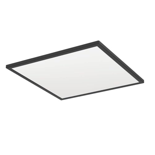 EGLO LED Deckenleuchte Rovito, runde Badezimmer Deckenlampe mit Fernbedienung, Badlampe Decke aus Kunststoff in Schwarz und Weiß, Deckenbeleuchtung warmweiß-kaltweiß, IP44, 50x50 cm EGLO LED Deckenleuchte Rovito, runde Badezimmer Deckenlampe mit Fernbedienung, Badlampe Decke aus Kunststoff in Schwarz und Weiß, Deckenbeleuchtung warmweiß-kaltweiß, IP44, 50x50 cm von EGLO