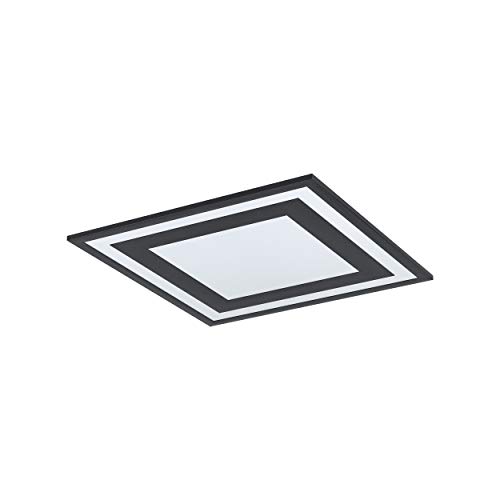EGLO LED Deckenleuchte Savatarila, 1 flammige Deckenlampe, Wohnzimmerlampe, Küchenlampe aus Aluminium und Kunststoff, Flurlampe Decke in Schwarz, Weiß, L x B 45 cm EGLO LED Deckenleuchte Savatarila, 1 flammige Deckenlampe, Wohnzimmerlampe, Küchenlampe aus Aluminium und Kunststoff, Flurlampe Decke in Schwarz, Weiß, L x B 45 cm von EGLO