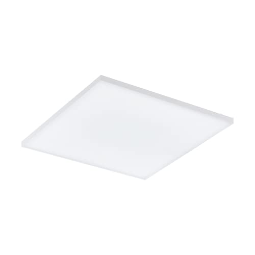 EGLO LED Deckenleuchte Turcona-CCT, 1 flammige Deckenlampe mit Fernbedienung, Lichtfarben einstellbar (warm-, neutral-, kaltweiß), dimmbar, LED Panel aus Metall und Kunststoff in Weiß, L x B 58,7 cm von EGLO