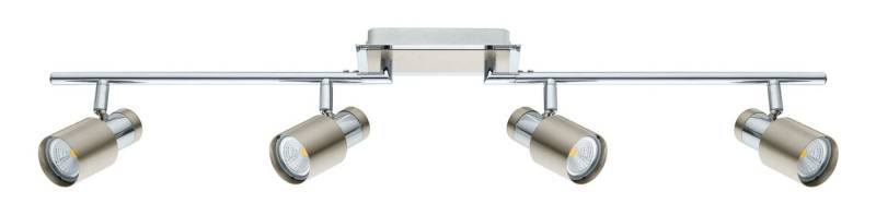 EGLO LED Deckenspot Davida-sd, Leuchtmittel inklusive, dimmbarer Deckenstrahler aus Stahl, Flurlampe in nickel-matt und chrom von EGLO