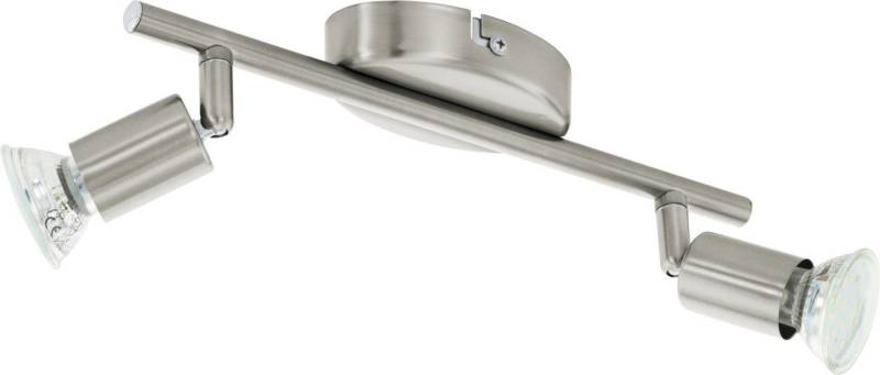 EGLO LED Deckenstrahler Eglo 2er LED Spot Buzz nickel-matt 28,5 x 6,5 cm, Inkl. Leuchtmittel, Nicht dimmbar nicht Smart Home-fähig ohne Bewegungsmelder von EGLO