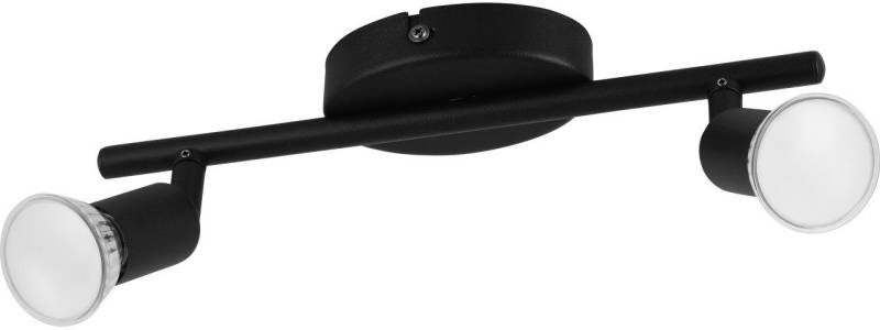 EGLO LED Deckenstrahler Eglo 2er LED Spot Buzz schwarz 28,5 x 6,5 cm GU10, Inkl. Leuchtmittel, Nicht dimmbar nicht Smart Home-fähig ohne Bewegungsmelder von EGLO
