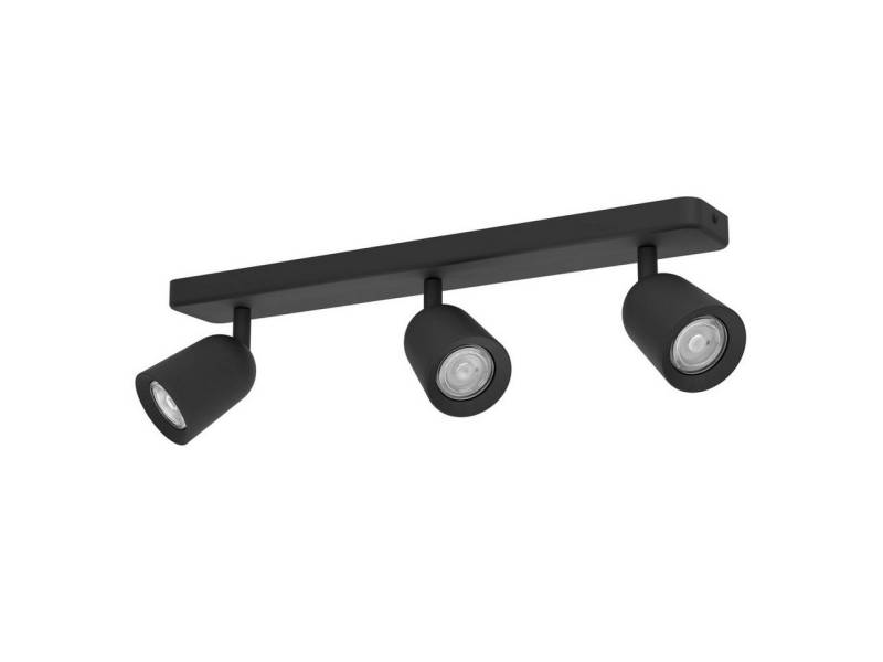 EGLO LED Deckenstrahler Eglo Leuchten 3er Spot Camaldoli schwarz 52 x 12, Ohne Leuchtmittel, Nicht dimmbar nicht Smart Home-fähig ohne Bewegungsmelder von EGLO