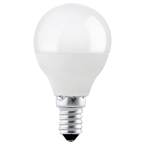 EGLO LED E14 Lampe, Glühbirne, LED Tropfen, 5 Watt (entspricht 40 Watt), 470 Lumen, E14 LED warmweiß, 3000 Kelvin, LED Leuchtmittel, Glühlampe P45, Ø 4,7 cm von EGLO