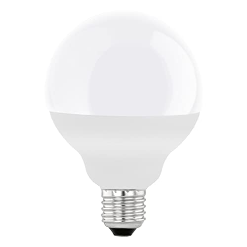 EGLO LED E27 Lampe, Glühbirne, LED Globe, 11,8 Watt (entspricht 75 Watt), 1055 Lumen, E27 LED neutralweiß, 4000 Kelvin, LED Leuchtmittel, Glühlampe G95, Ø 9,5 cm von EGLO