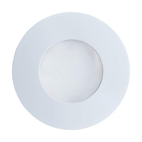 EGLO LED Einbauleuchte Margo, Einbaulampe aus Aluguss, Edelstahl und Glas, Farbe: Weiß, Ø: 8,4 cm, IP65 von EGLO
