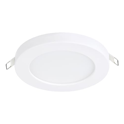 EGLO LED Einbaustrahler Fueva Flex, runde Deckenleuchte, Deckenlampe aus Aluminium und Kunststoff in Weiß, Einbauleuchte in neutralweiß, Ø 11,7 cm von EGLO