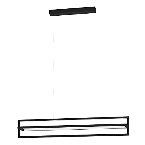 EGLO LED Hängelampe Siberia, Pendelleuchte Esstisch mit Fernbedienung und Timer, Esszimmerlampe dimmbar aus Metall in Schwarz und Kunststoff in Weiß, Hängeleuchte warmweiß-kaltweiß EGLO LED Hängelampe Siberia, Pendelleuchte Esstisch mit Fernbedienung und Timer, Esszimmerlampe dimmbar aus Metall in Schwarz und Kunststoff in Weiß, Hängeleuchte warmweiß-kaltweiß von EGLO
