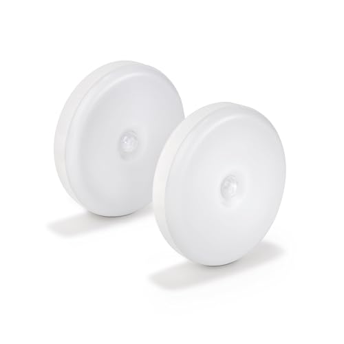 EGLO LED Nachtlicht Cascia 2er-Set mit Bewegungsmelder und Dämmerungssensor, Akku Nachtlampen aus Kunststoff in Weiß, LED Nacht Licht warmweiß für Flur, Schlafzimmer, Kinderzimmer, IP40 von EGLO