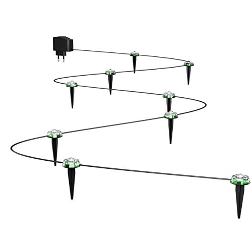 EGLO LED Outdoor Lichterkette, 9 flammige Erspießlichterkette, Material: Kunststoff, Farbe: Schwarz, IP65 EGLO LED Outdoor Lichterkette, 9 flammige Erspießlichterkette, Material: Kunststoff, Farbe: Schwarz, IP65 von EGLO