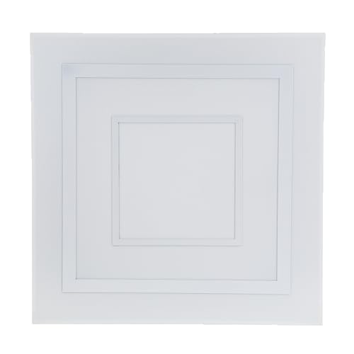 EGLO LED Panel Albarca, dimmbare Deckenleuchte, Aufbauleuchte für Schlafzimmer, Flur und Wohnzimmer, Deckenlampe aus Aluminium und Kunststoff in Weiß, warmweiß-kaltweiß, 44x44 cm von EGLO