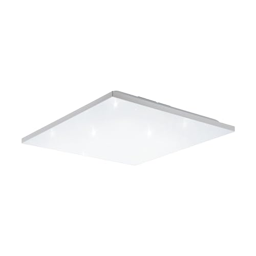 EGLO LED Panel Calemar-S, quadratische Deckenlampe mit Kristall-Effekt, Deckenleuchte aus Kunststoff und Metall in Weiß, Aufbauleuchte für Büro und Küche, neutralweiß, 44x44 cm EGLO LED Panel Calemar-S, quadratische Deckenlampe mit Kristall-Effekt, Deckenleuchte aus Kunststoff und Metall in Weiß, Aufbauleuchte für Büro und Küche, neutralweiß, 44x44 cm von EGLO