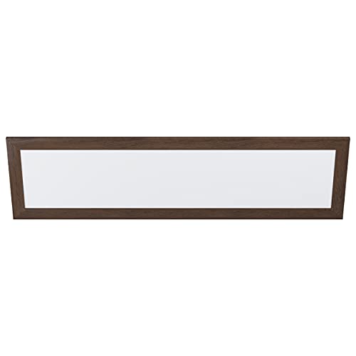 EGLO LED Panel Piglionasso mit Holz Deko-Rahmen, Deckenlampe Holz in Dunkel-Braun, Küchenlampe, Bürolampe, LED Flurlampe Decke neutralweiß, L 124,5 cm EGLO LED Panel Piglionasso mit Holz Deko-Rahmen, Deckenlampe Holz in Dunkel-Braun, Küchenlampe, Bürolampe, LED Flurlampe Decke neutralweiß, L 124,5 cm von EGLO