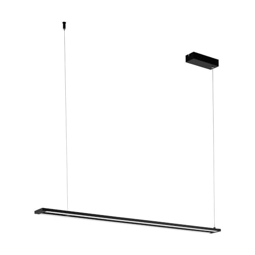 EGLO LED Pendelleuchte Amontillado, 2 flammige Hängelampe dimmbar, Hängeleuchte, Minimalismus aus Aluminium und Stahl, Esstischlampe, Wohnzimmerlampe hängend in Schwarz, Weiß von EGLO