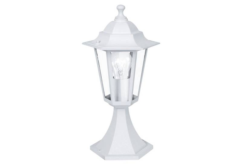 EGLO LED Sockelleuchte Laterna 5, Leuchtmittel exklusive, Stehleuchte - H38,5 x Ø19,5 cm - weiß - 1X60W exkl. von EGLO