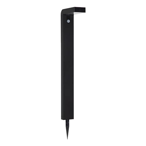 EGLO LED Solarlampe stehend Baracconi, Außenlampe mit Erdspieß und Bewegungsmelder, Solar Stehlampe außen, Down Light, Außenleuchte Garten aus schwarzem Aluminium, IP44 von EGLO