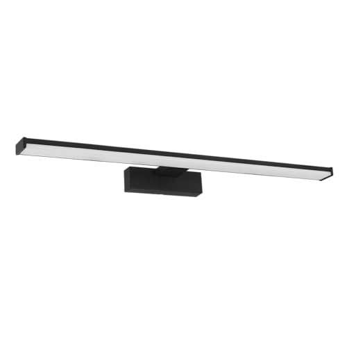 EGLO LED Spiegelleuchte Galenzana-E, Lampe Spiegel Badezimmer, Spiegellampe aus Metall in Schwarz, Kunststoff in weiß, neutralweiß, IP44 von EGLO