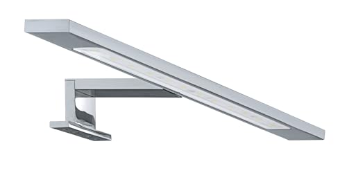 EGLO LED Spiegelleuchte Imene, Lampe Spiegel Badezimmer, Alu in chrom, Glas satiniert in weiss neutralweiß von EGLO
