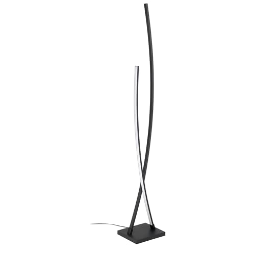 EGLO LED Stehlampe Alboraya, minimalistische Eck Standleuchte, Wohnzimmerlampe aus Metall in Schwarz und Kunststoff in Weiß, Lampe Wohnzimmer warmweiß, H 113,50 cm EGLO LED Stehlampe Alboraya, minimalistische Eck Standleuchte, Wohnzimmerlampe aus Metall in Schwarz und Kunststoff in Weiß, Lampe Wohnzimmer warmweiß, H 113,50 cm von EGLO