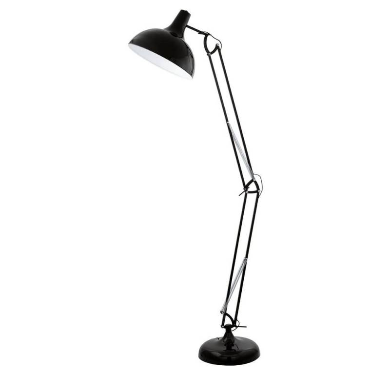 EGLO LED Stehlampe Borgillio, Leuchtmittel exklusive, Stehleuchte - L38 x H190 cm - schwarz - 1X60W exkl. von EGLO