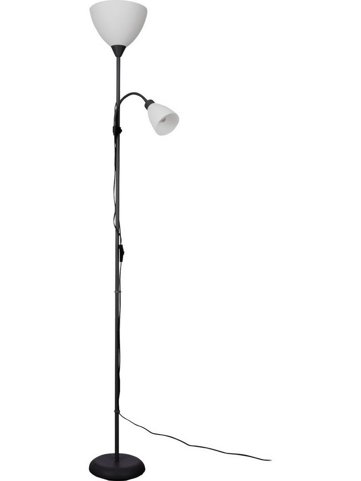 EGLO LED Stehlampe Eglo Stehleuchte Montanini-E schwarz weiß 176 x, Ohne Leuchtmittel, Dimmbar nicht Smart Home-fähig ohne Bewegungsmelder von EGLO