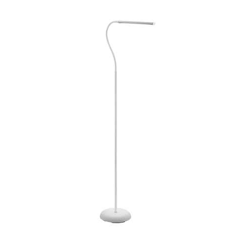 EGLO LED Stehlampe Laroa, Standampe mit Touch, dimmbar in Stufen, Stehleuchte aus Kunststoff in Weiß, Standleuchte, LED Bürolampe neutralweiß von EGLO