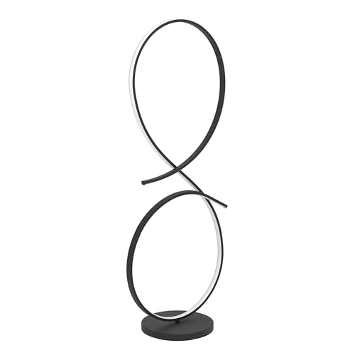 EGLO LED Stehlampe Serpins, geschwungene Stehleuchte, Standleuchte Wohnzimmer aus Metall in Schwarz, Wohnzimmerlampe mit Tritt-Schalter, warmweiß, 107 cm EGLO LED Stehlampe Serpins, geschwungene Stehleuchte, Standleuchte Wohnzimmer aus Metall in Schwarz, Wohnzimmerlampe mit Tritt-Schalter, warmweiß, 107 cm von EGLO