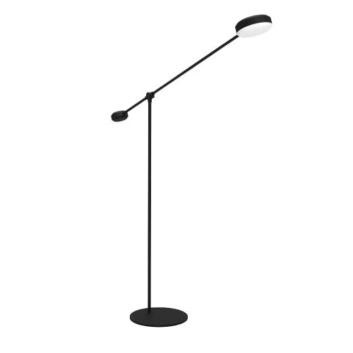 EGLO LED Hängelampe Caranacoa, Pendelleuchte Esstisch 5-flammig, Esszimmerlampe aus Metall in Schwarz mit Ringen aus Kunststoff in Weiß, Hängeleuchte warmweiß von EGLO