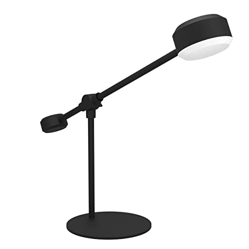 EGLO LED Tischlampe Clavellina, verstellbare Nachttischlampe, Tischleuchte aus Metall in Schwarz, Tisch Lampe für Wohnzimmer und Schlafzimmer, Leselampe warmweiß von EGLO