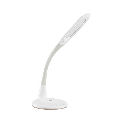 EGLO LED Tischlampe Trunca, 1 flammige Tischleuchte, Schreibtischlampe aus Kunststoff, Farbe: Weiß, inkl. QI-Charger, dimmbar und Weißtöne per Touch einstellbar von EGLO