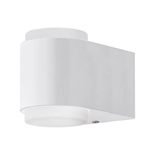 EGLO LED Wandlampe Briones, Wandleuchte innen, Aluguss in weiss, Kunststoff in weiss warmweiß IP44 EGLO LED Wandlampe Briones, Wandleuchte innen, Aluguss in weiss, Kunststoff in weiss warmweiß IP44 von EGLO