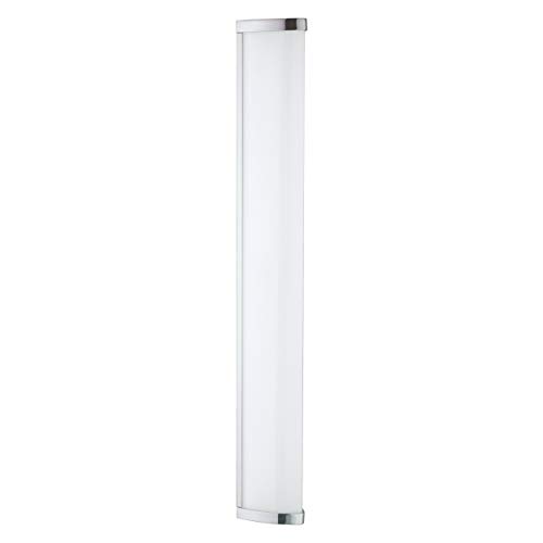 EGLO LED Wandlampe Gita 2, Spiegelleuchte aus aus Metall-Guss in Chrom und Kunststoff in Weiß, Badezimmer Lampe, LED Feuchtraumleuchte neutralweiß, IP44, L 60 cm von EGLO