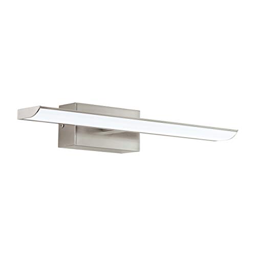 EGLO LED Wandlampe Tabiano, Spiegelleuchte, LED Wandleuchte aus Metall in Nickel-Matt und Kunststoff in Weiß, Badezimmer Lampe, LED Badleuchte neutralweiß, L 40,5 cm EGLO LED Wandlampe Tabiano, Spiegelleuchte, LED Wandleuchte aus Metall in Nickel-Matt und Kunststoff in Weiß, Badezimmer Lampe, LED Badleuchte neutralweiß, L 40,5 cm von EGLO