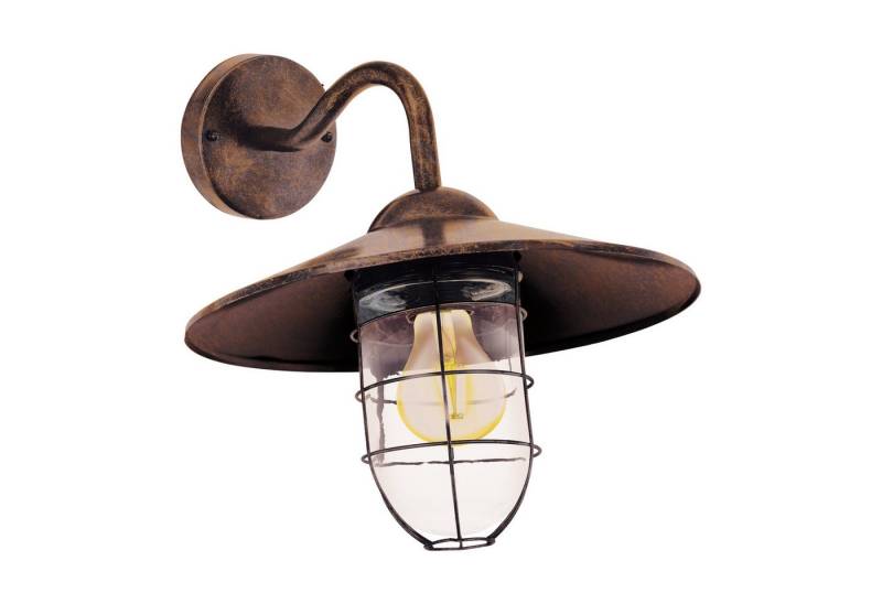 EGLO LED Wandleuchte Melgoa, Leuchtmittel exklusive, Wand-/Deckenleuchte - L30 x H25 x AL38 cm - kupferfarben-antik von EGLO
